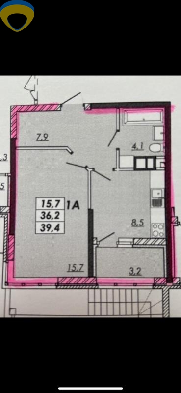 продажа однокомнатной квартиры номер A-173620 в Малиновском районе, фото номер 6